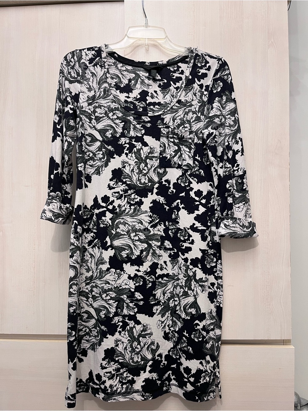 Soma Black and White Floral sleep Dress